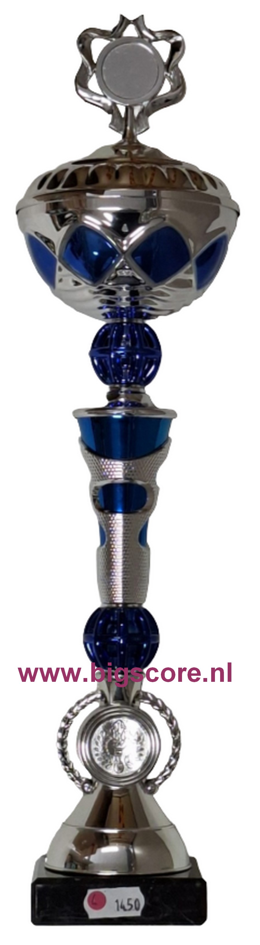 AUB 503 Beker Blauw-Zilver LAATSTE OP=OP!!